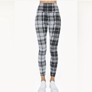 ONA Black and White Plaid Leggings